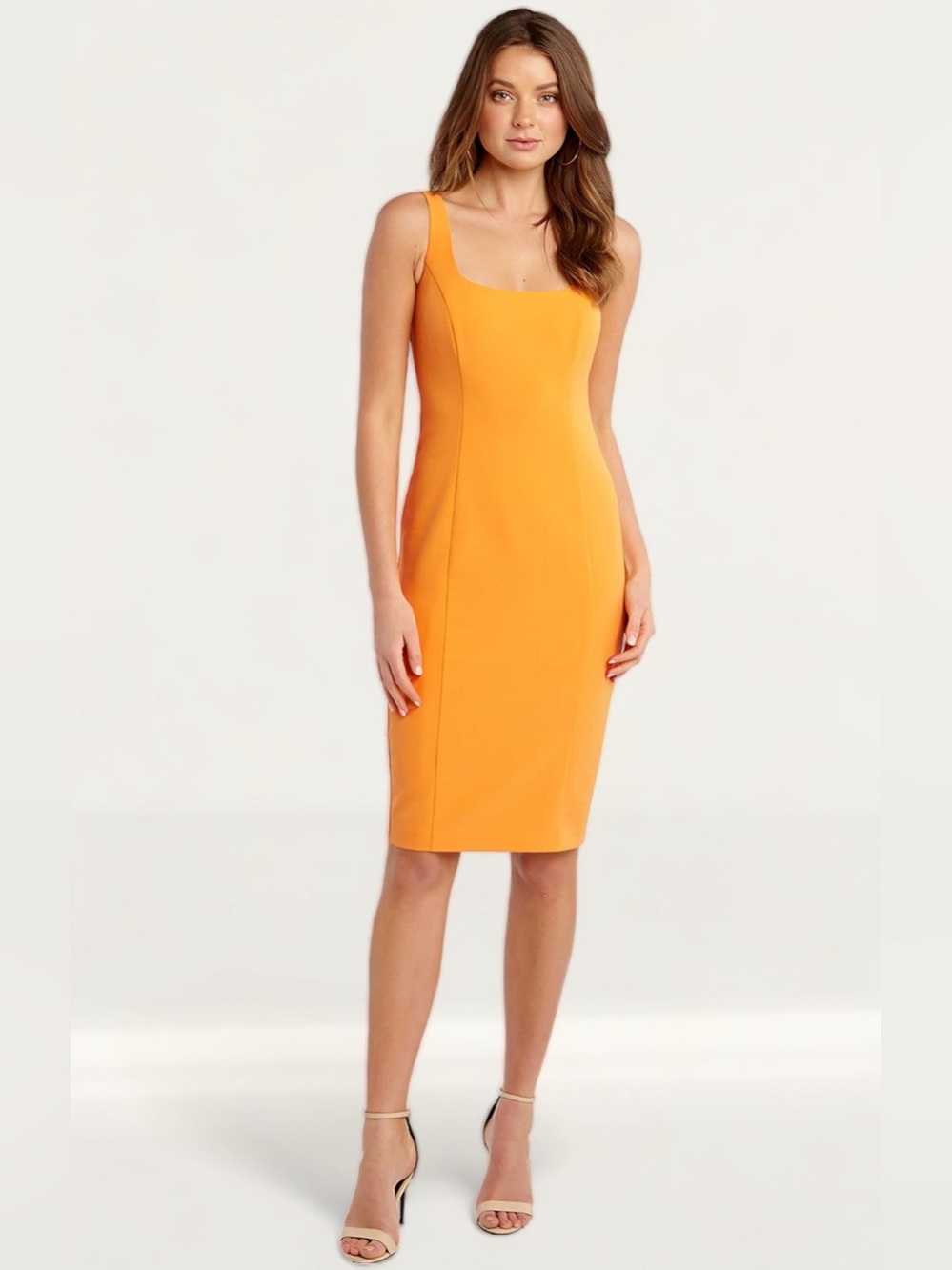 Bardot Mandarin Chiara Midi Dress - Mandarin - L/10